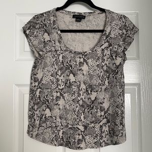 Sanctuary Alma Animal Pattern Scoop Neck Tee